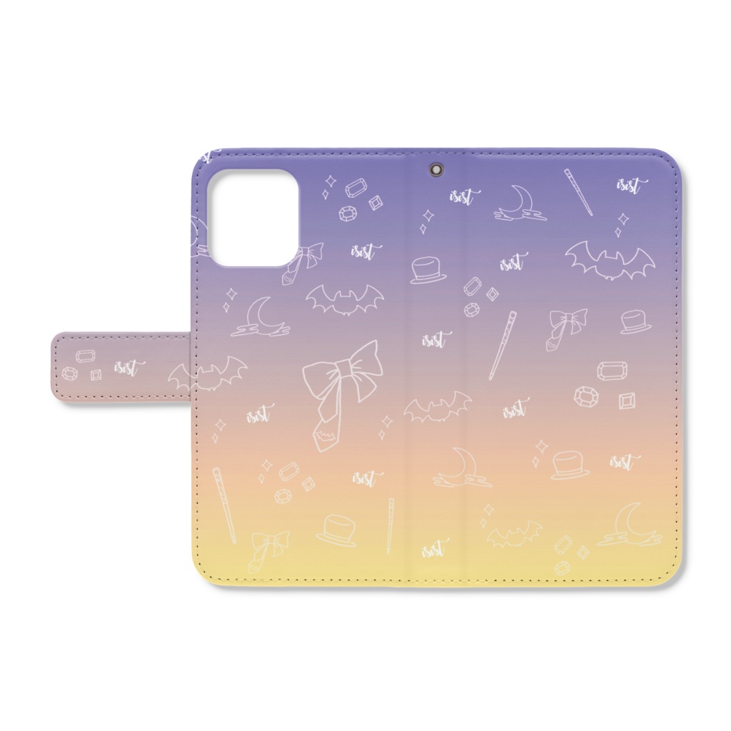 紫黄アイト バースデー記念 手帳型iPhoneケース