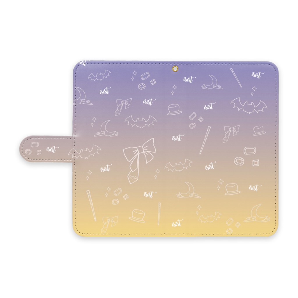 紫黄アイト バースデー記念 手帳型Androidケース