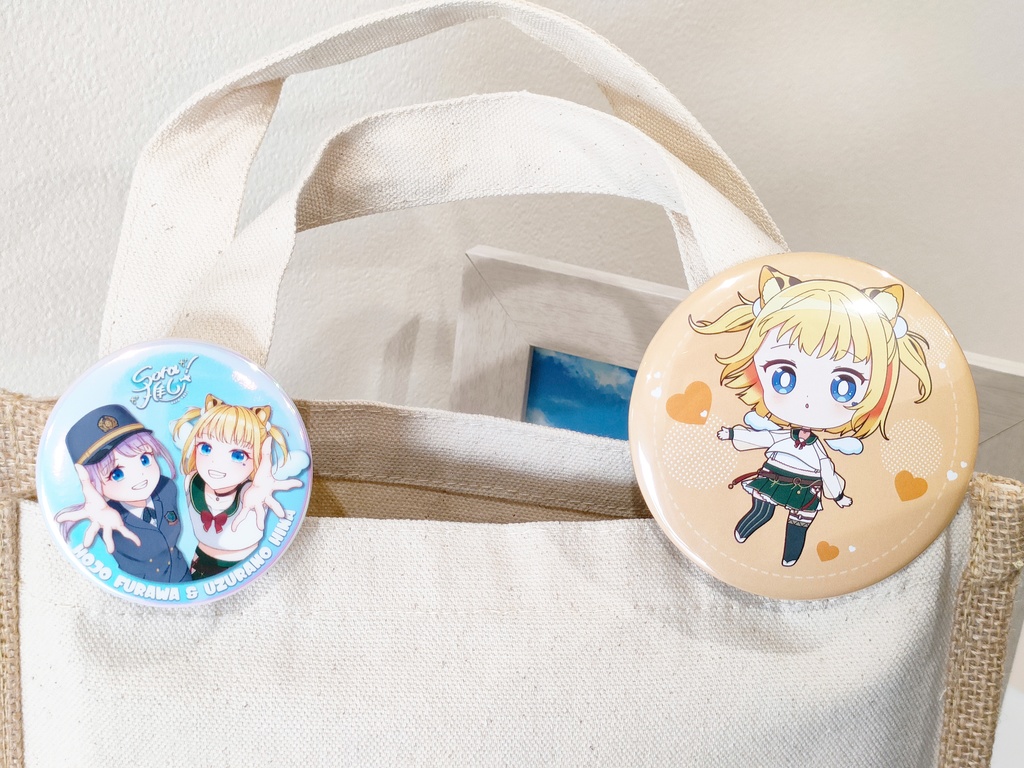 【鶉野ひな】コラボ缶バッジ【北条ふらわ】