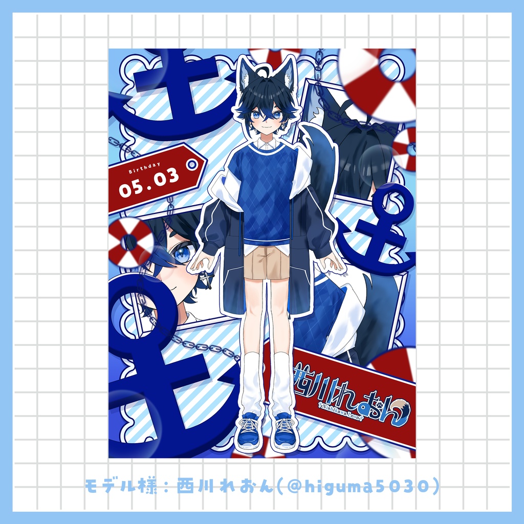 【宣伝画像】Vtuber様向けプロフィール宣伝画像素材~全4色~