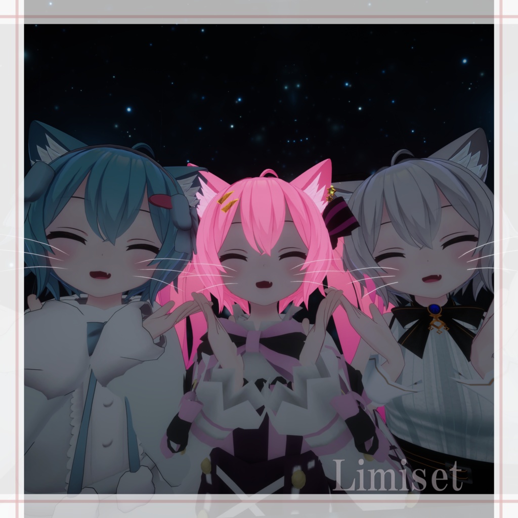 猫ひげっぽい GamingColor【複数アバター対応】【VRChat想定】