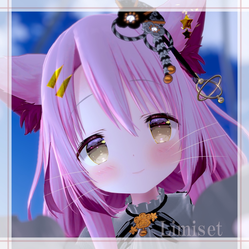 猫ひげっぽい GamingColor【複数アバター対応】【VRChat想定】