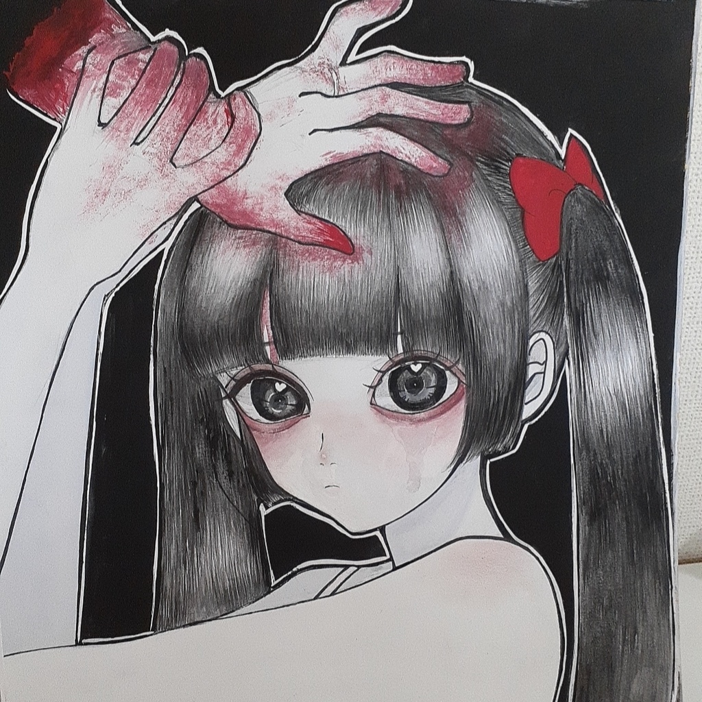 「好奇心」色紙原画(大)