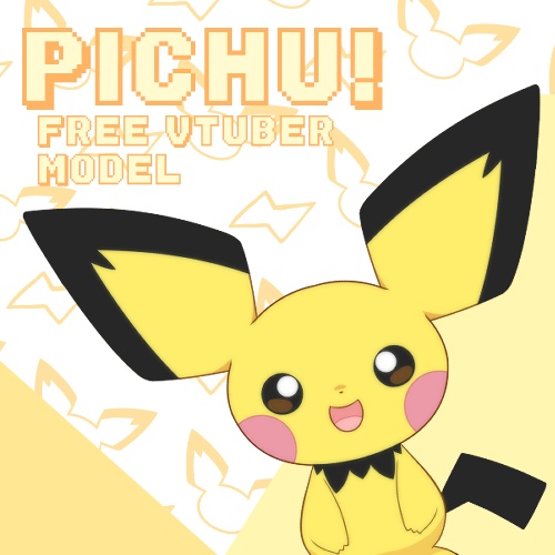 ( FREE ) - Pichu Vtuber Model ! Pokemon !