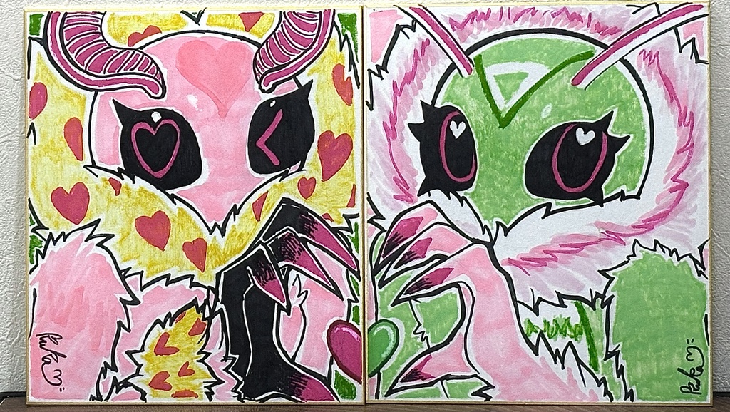 モスっ子  ロージー&もんた  ペア色紙