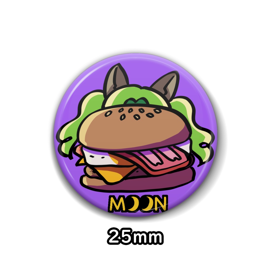 笑々夜バーガー缶バッジ