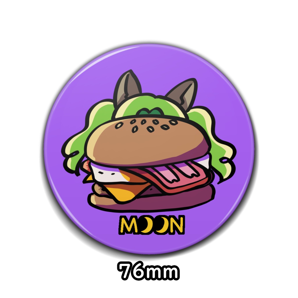 笑々夜バーガー缶バッジ