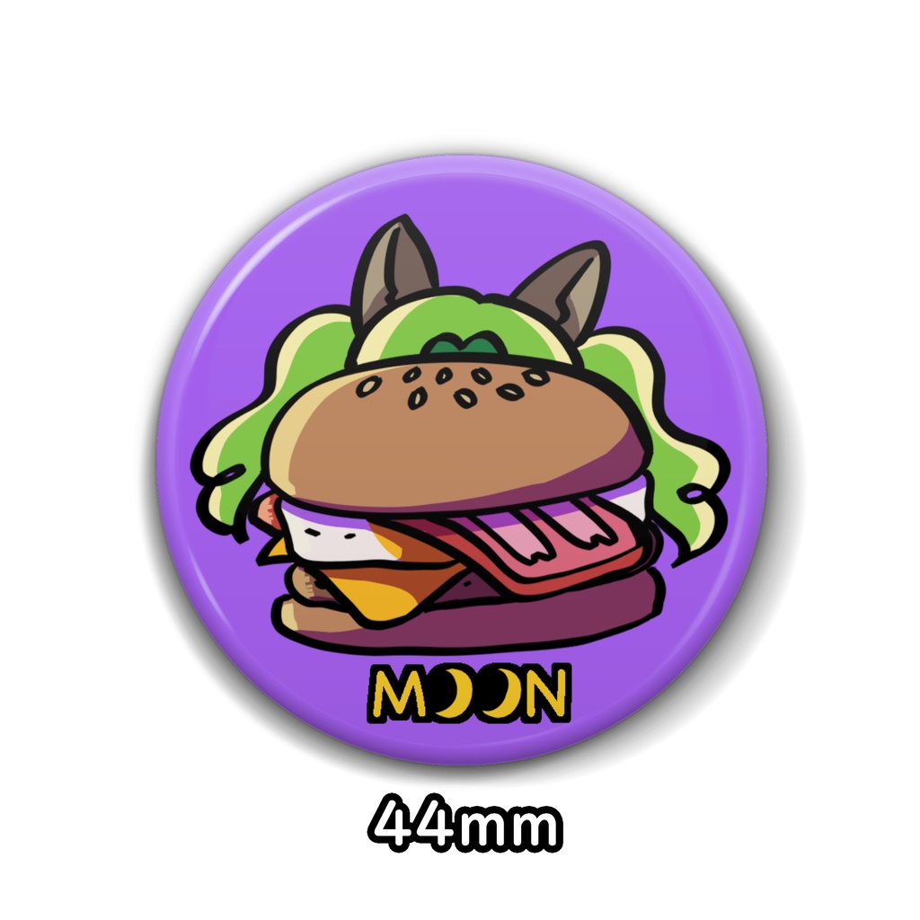 笑々夜バーガー缶バッジ