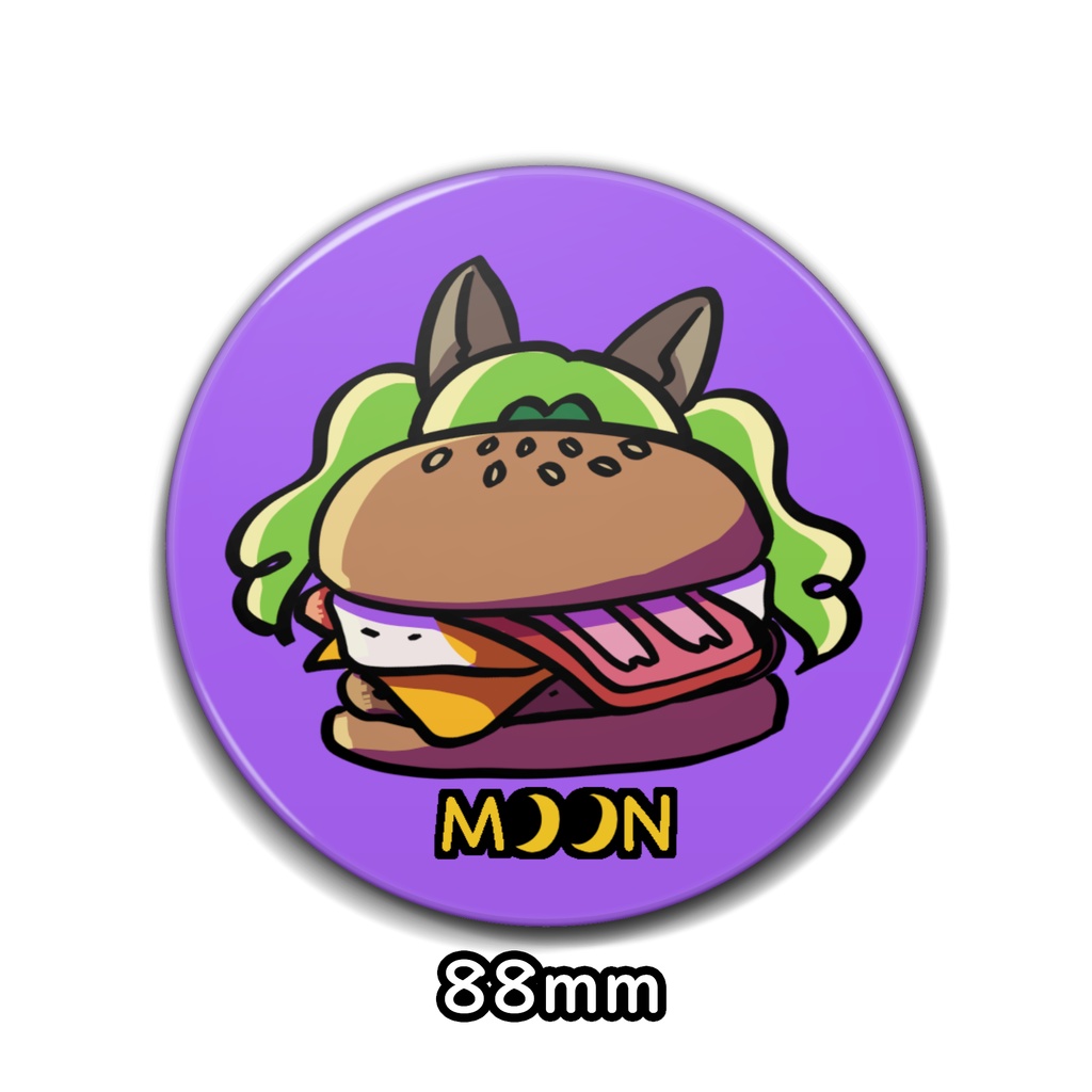 笑々夜バーガー缶バッジ