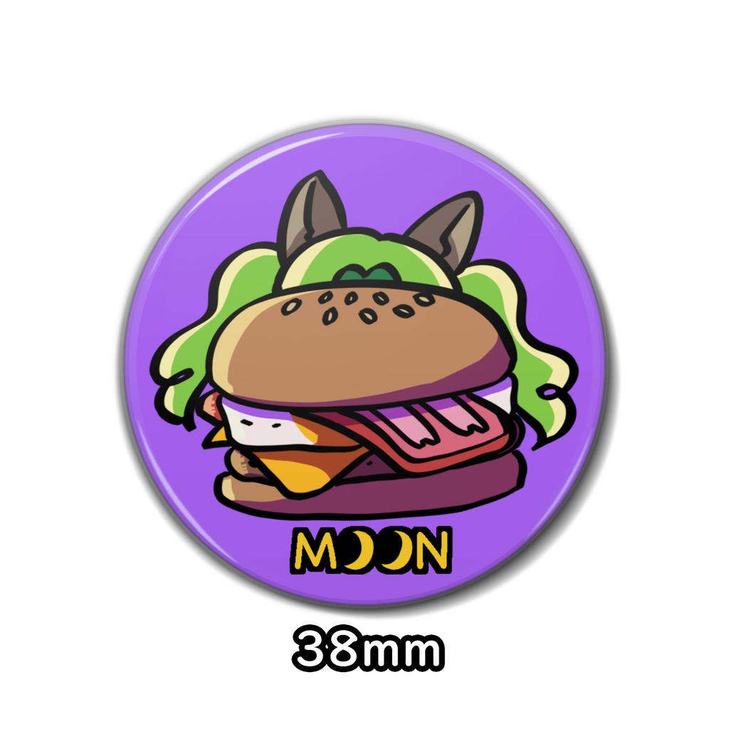 笑々夜バーガー缶バッジ