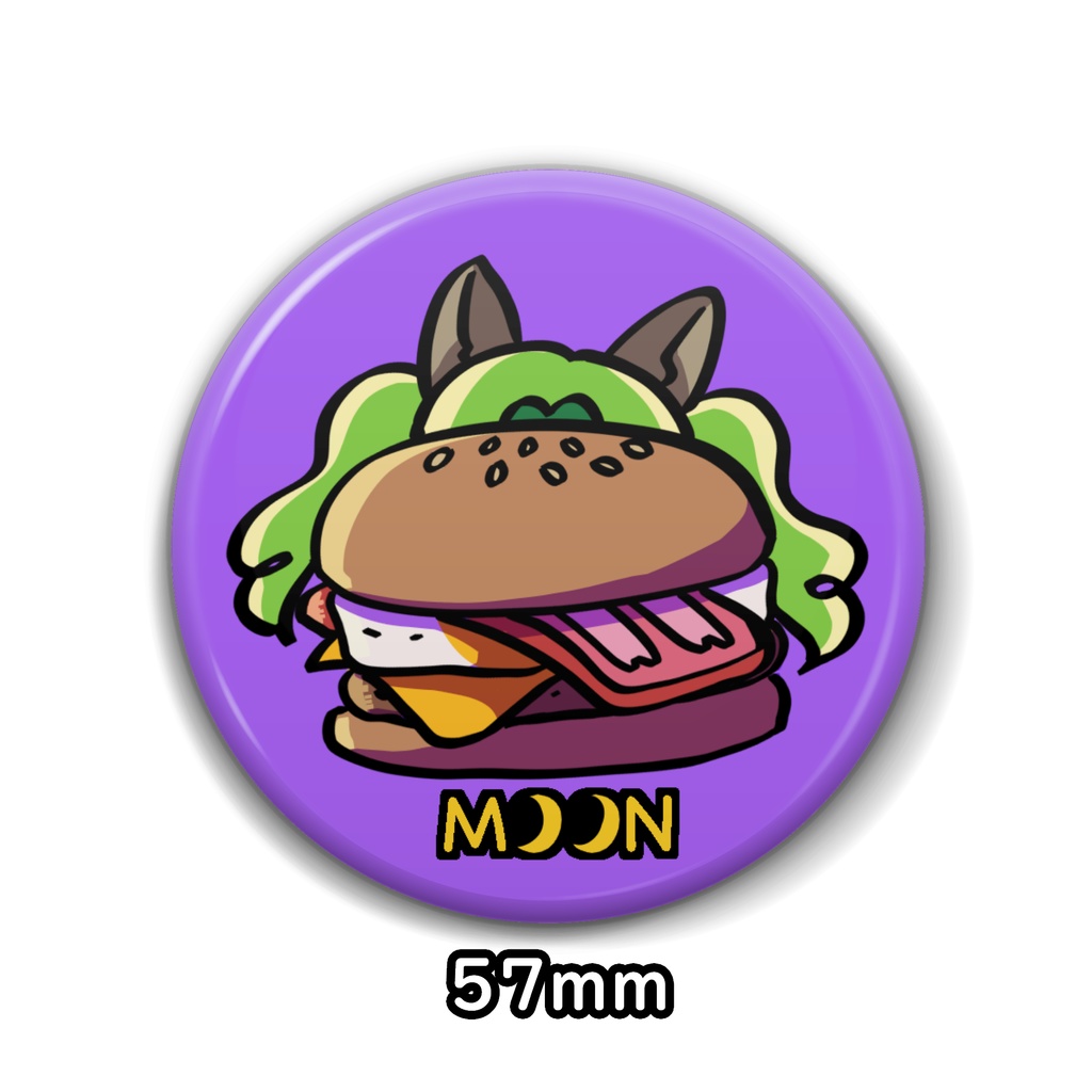 笑々夜バーガー缶バッジ