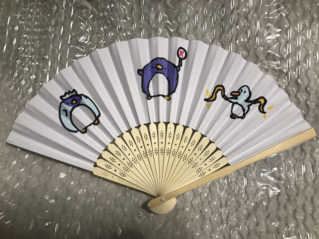 遊戯王OCG　同人扇子　ペンギン