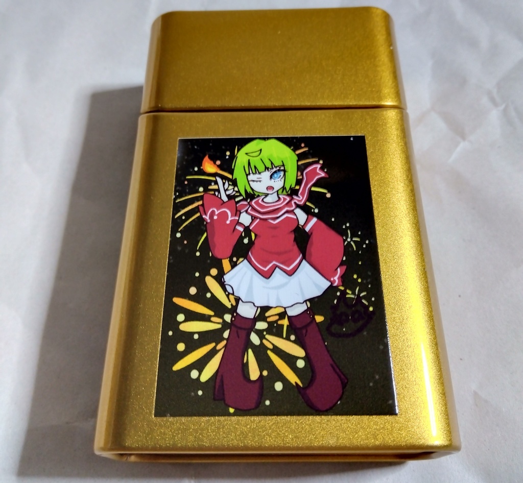 遊戯王ラッシュデュエル　スパークハーツ・ガール　同人シガレット缶ケース