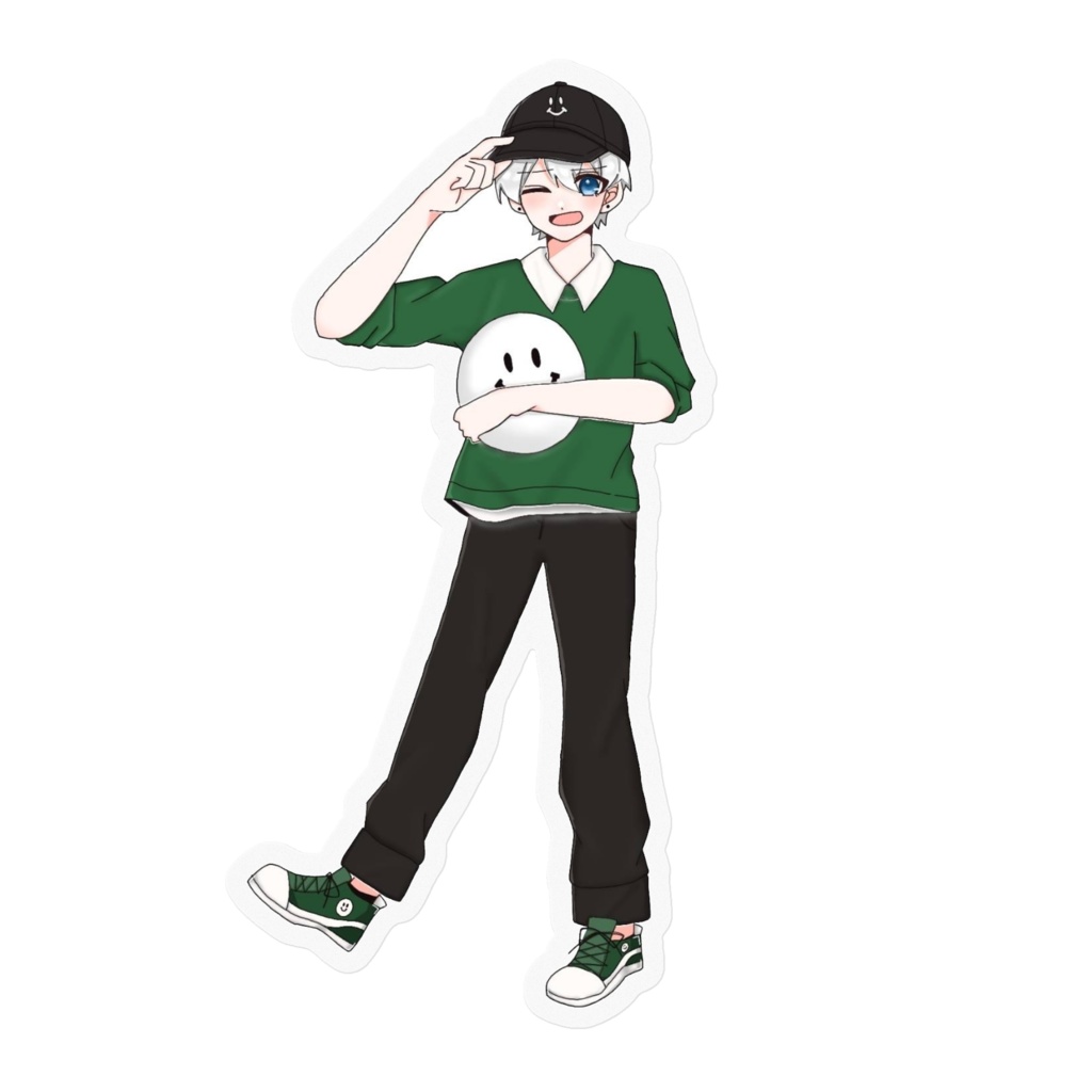 しろのすてっかー