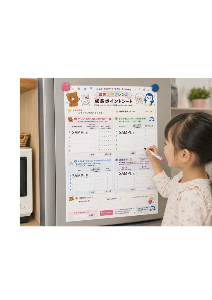 🌷ほめほめフレンズ🌷成長ポイントシート(PDF)