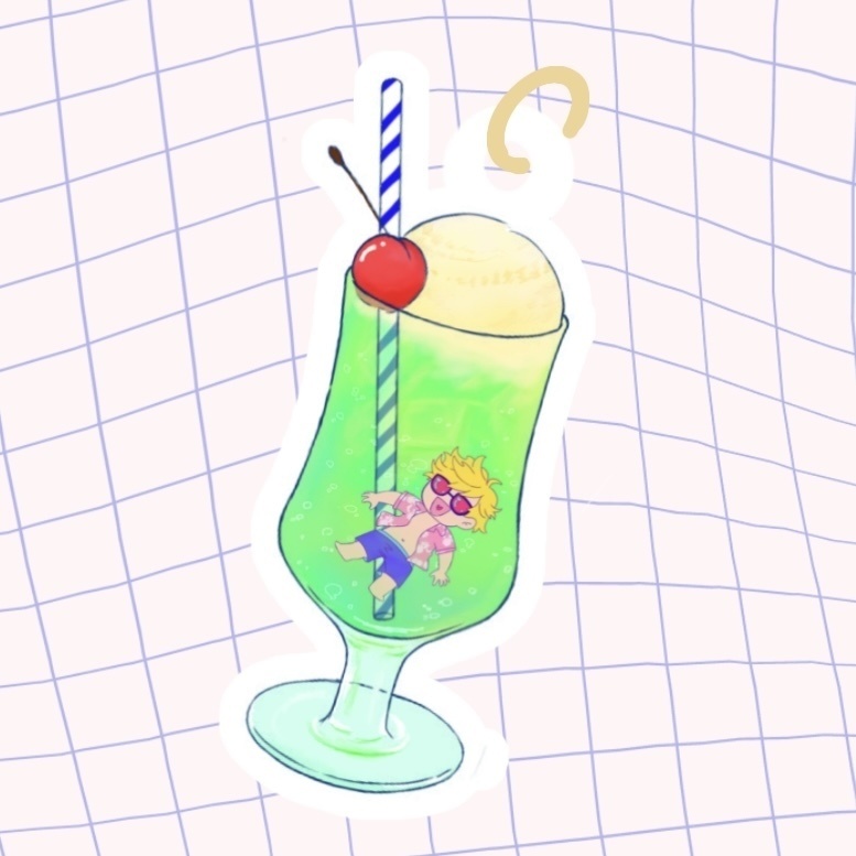 メロンソーダキーホルダー