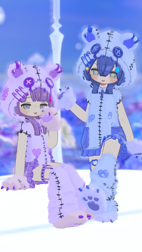 無料あり!【まめふれんず対応】病みかわ着ぐるみくま🐻【MA対応、VRChat想定】