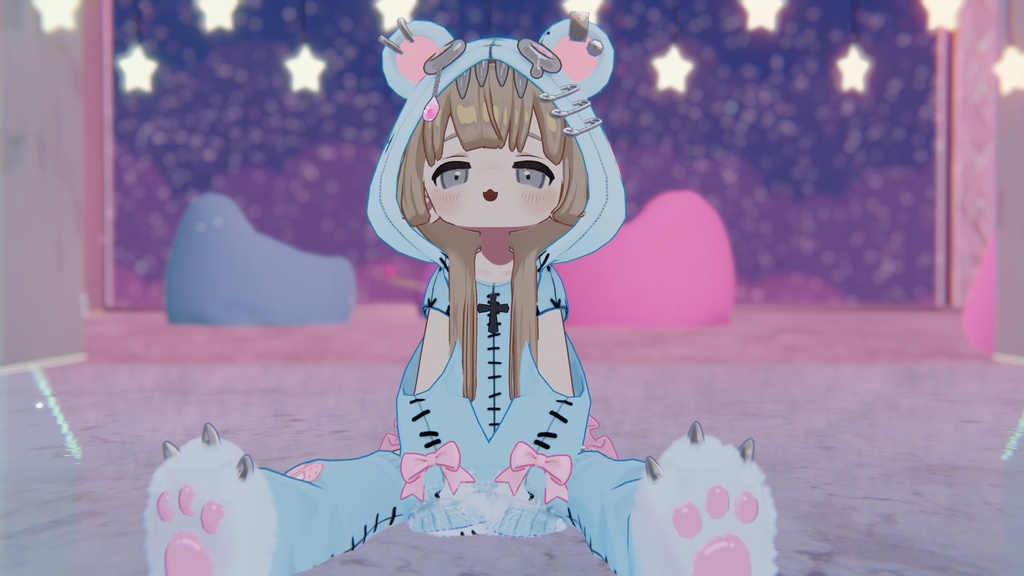 無料あり!【まめふれんず対応】病みかわ着ぐるみくま🐻【MA対応、VRChat想定】