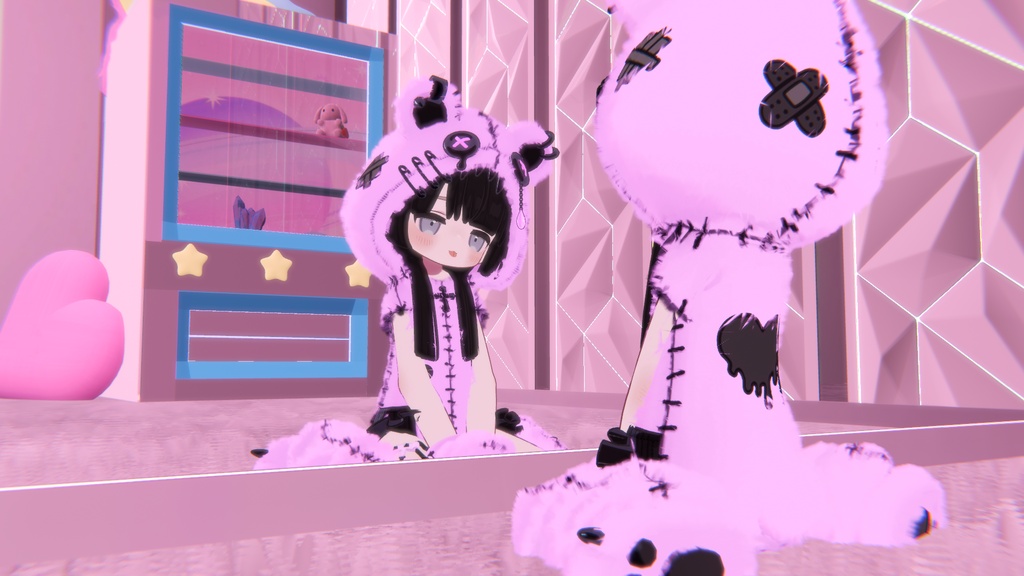 無料あり!【まめふれんず対応】病みかわ着ぐるみくま🐻【MA対応、VRChat想定】