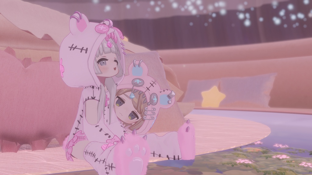 【まめふれんず対応】髪・服セット!病みかわ着ぐるみくま🐻【VRChat想定】