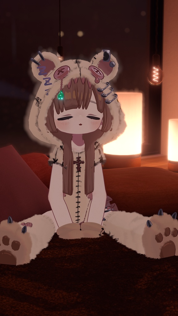 無料あり!【まめふれんず対応】病みかわ着ぐるみくま🐻【MA対応、VRChat想定】