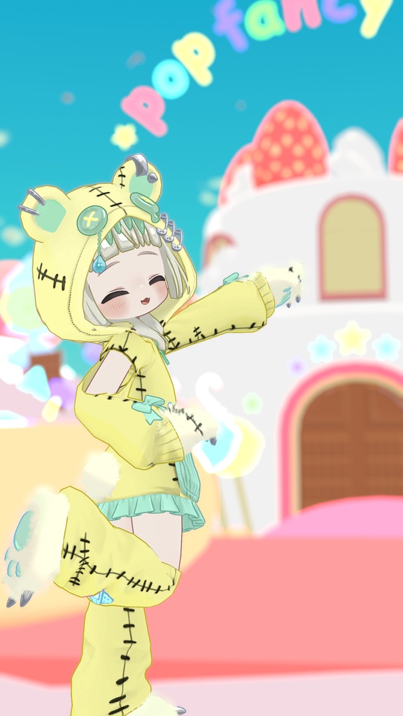 無料あり!【まめふれんず対応】病みかわ着ぐるみくま🐻【MA対応、VRChat想定】