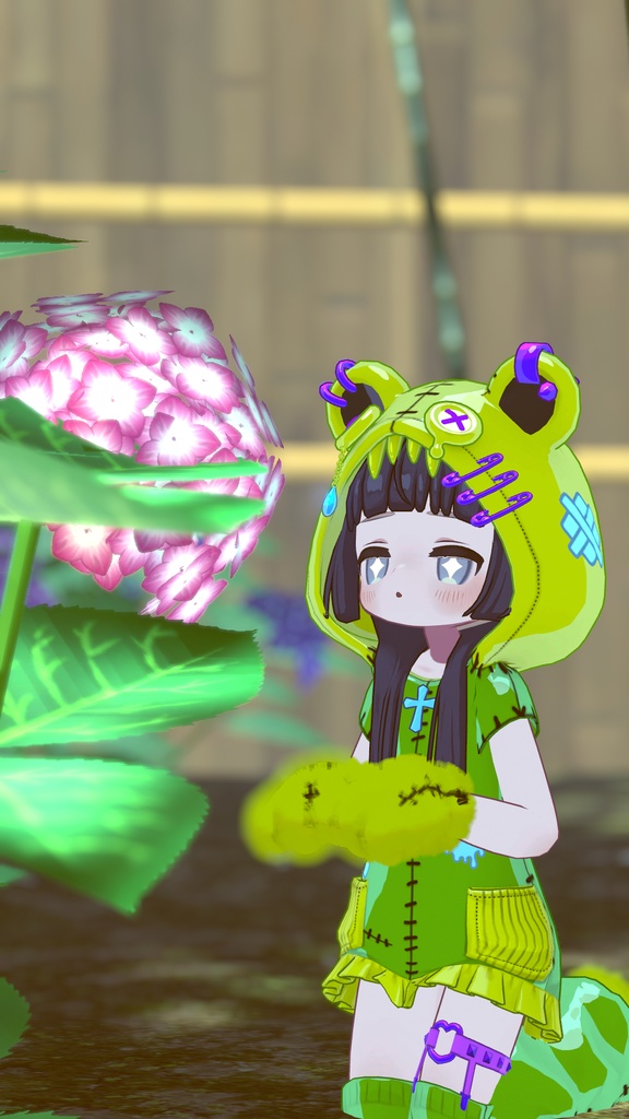 【まめふれんず対応】髪・服セット!病みかわ着ぐるみくま🐻【VRChat想定】