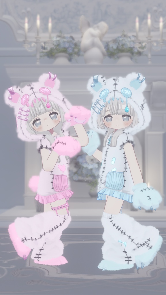 無料あり!【まめふれんず対応】病みかわ着ぐるみくま🐻【MA対応、VRChat想定】