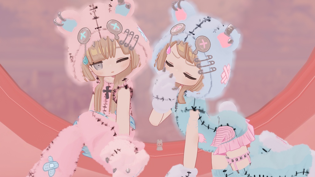無料あり!【まめふれんず対応】病みかわ着ぐるみくま🐻【MA対応、VRChat想定】