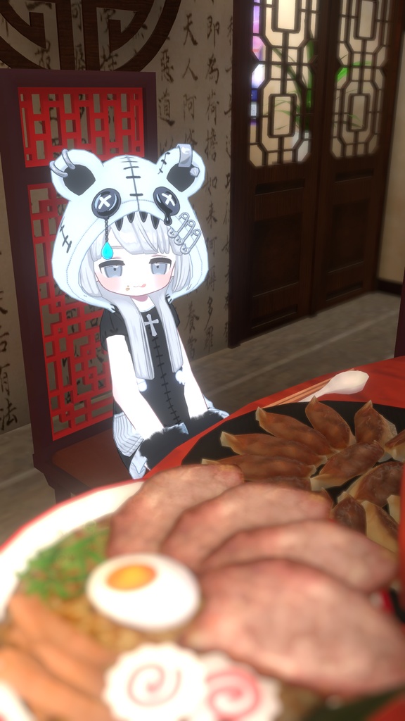 【まめふれんず対応】髪・服セット!病みかわ着ぐるみくま🐻【VRChat想定】