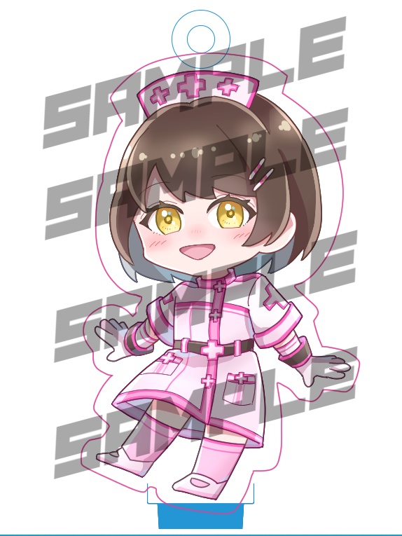 一緒にお出かけ!台座付きアクリルキーホルダー