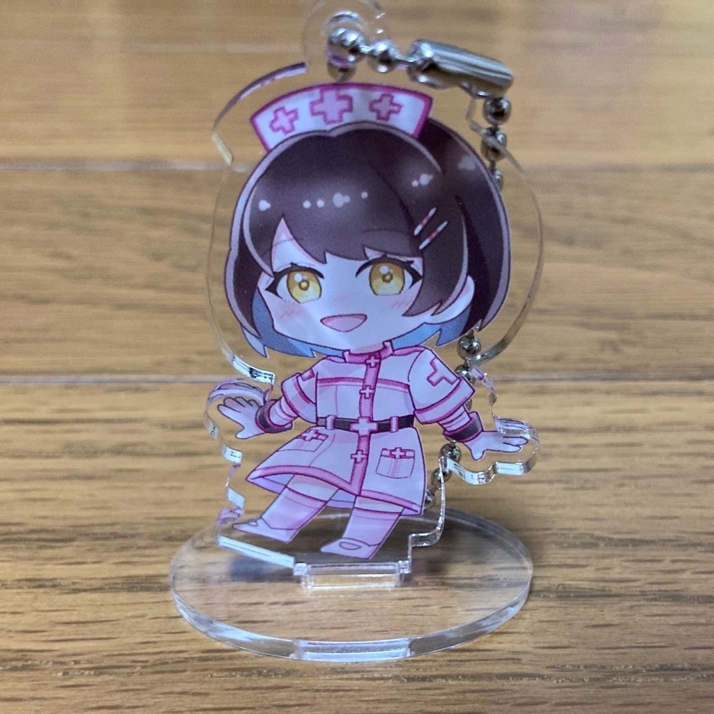 一緒にお出かけ!台座付きアクリルキーホルダー