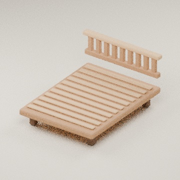 【ローポリ3Dモデル40点】ワンルーム家具・配信デスク小物セット KOMOREBI Room40|BLEND・FBX・GLB同梱