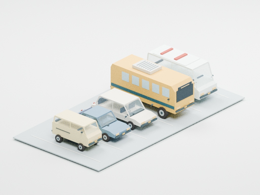 【ローポリ3Dモデル25点】日本の乗り物セット 軽自動車・タクシー・バス・電車・原付・自転車・屋形船 Japan Vehicles 25|BLEND・FBX・GLB同梱