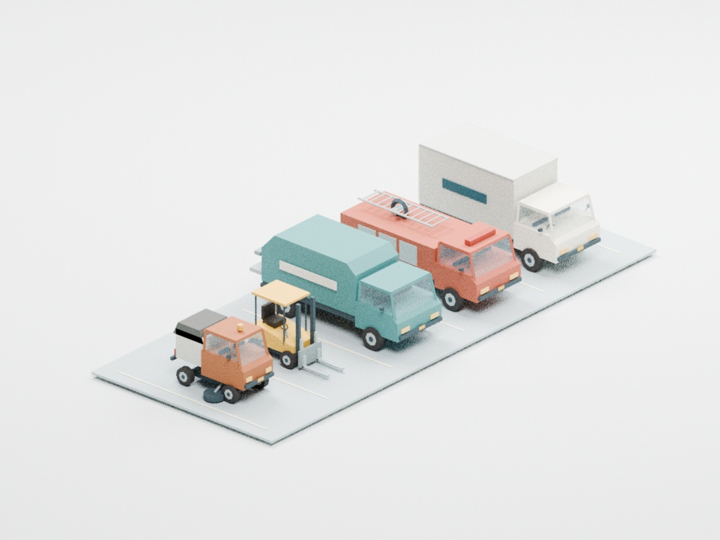 【ローポリ3Dモデル25点】日本の乗り物セット 軽自動車・タクシー・バス・電車・原付・自転車・屋形船 Japan Vehicles 25|BLEND・FBX・GLB同梱