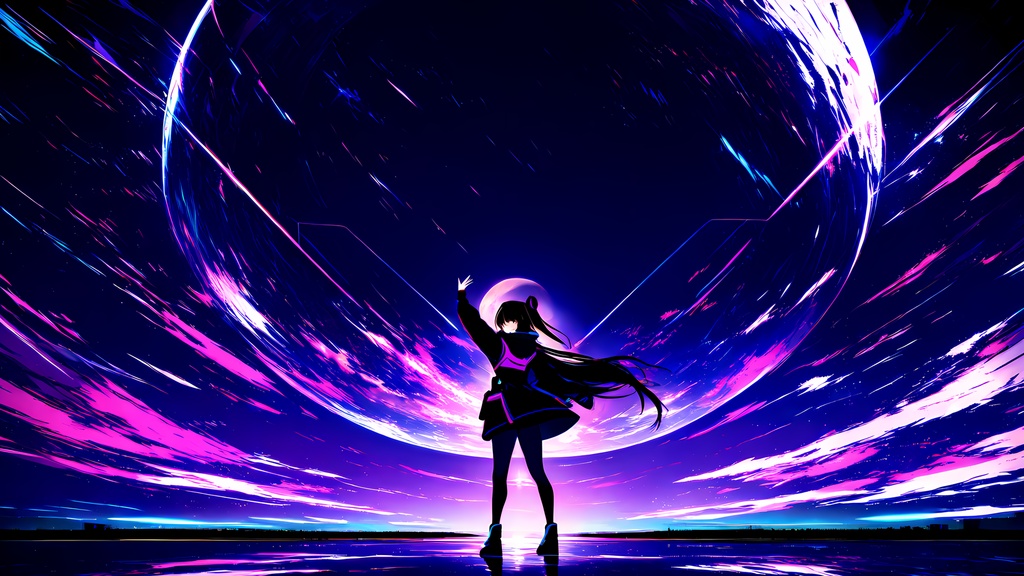 Neon Cyber VTuber Overlay Pack