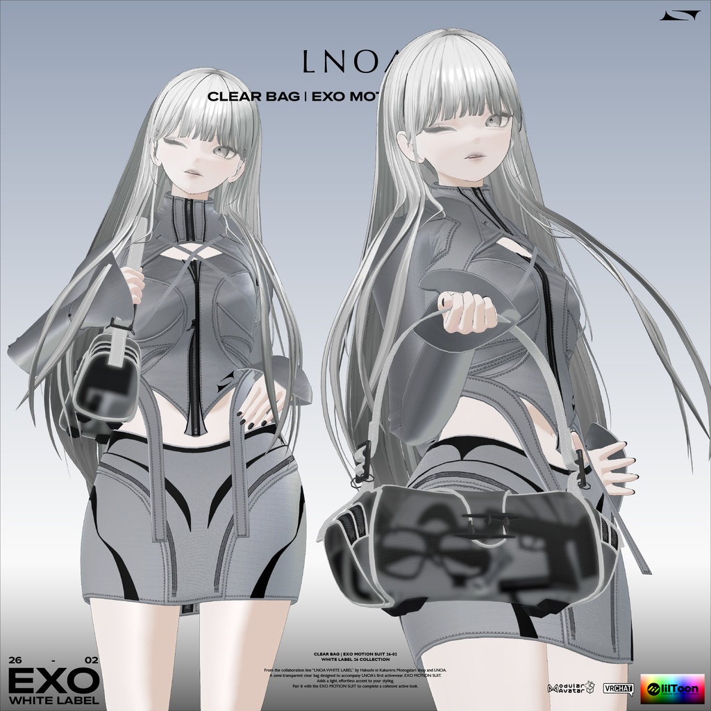 CLEAR BAG | LNOA WHITE LABEL | EXO MOTION SUIT 26-02 26 COLLECTION