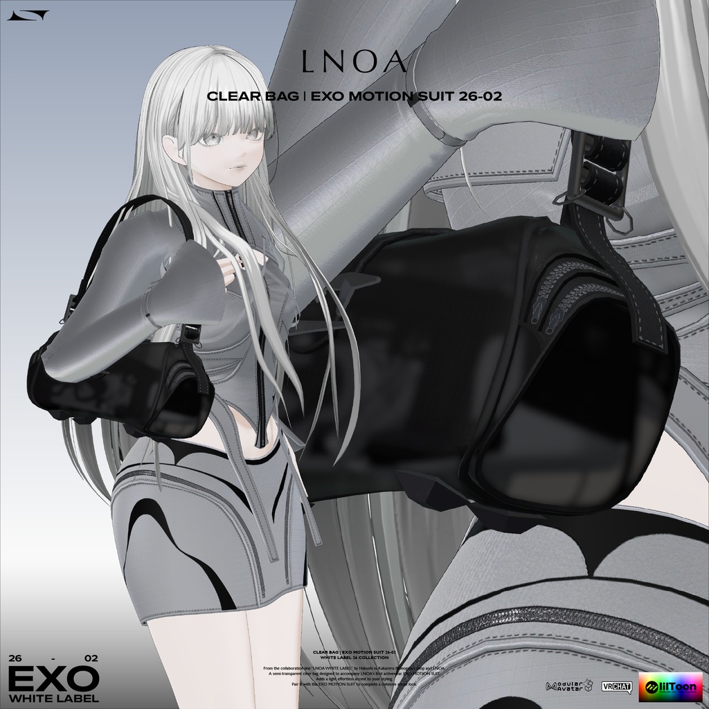 CLEAR BAG | LNOA WHITE LABEL | EXO MOTION SUIT 26-02 26 COLLECTION