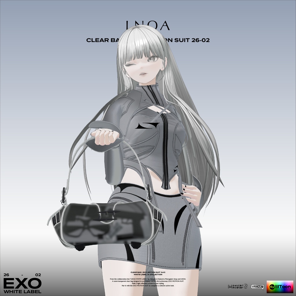 CLEAR BAG | LNOA WHITE LABEL | EXO MOTION SUIT 26-02 26 COLLECTION