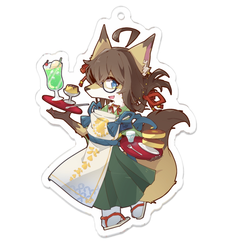 成愛らん丸 エプロン衣装 アクリルキーホルダー - 70 x 70 (mm)