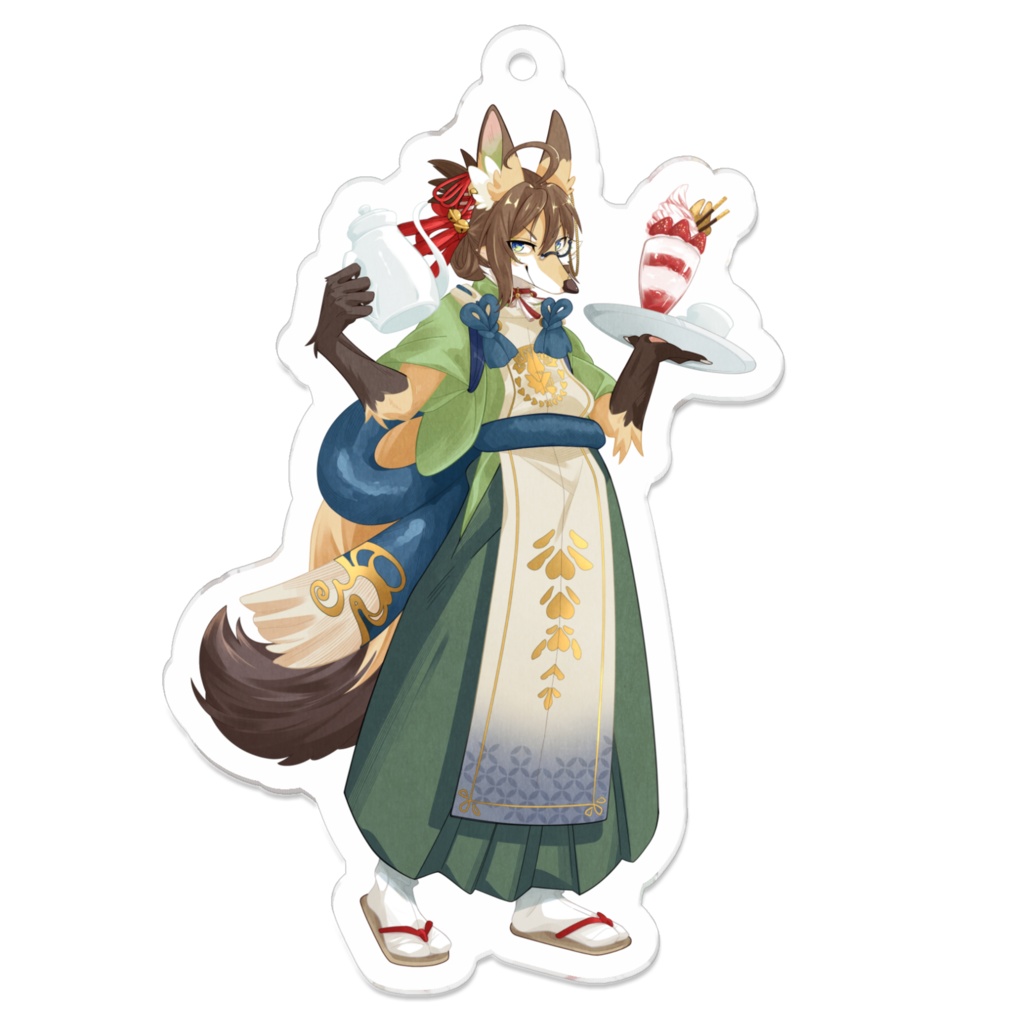 成愛らん丸 エプロン衣装 アクリルキーホルダー - 70 x 70 (mm)