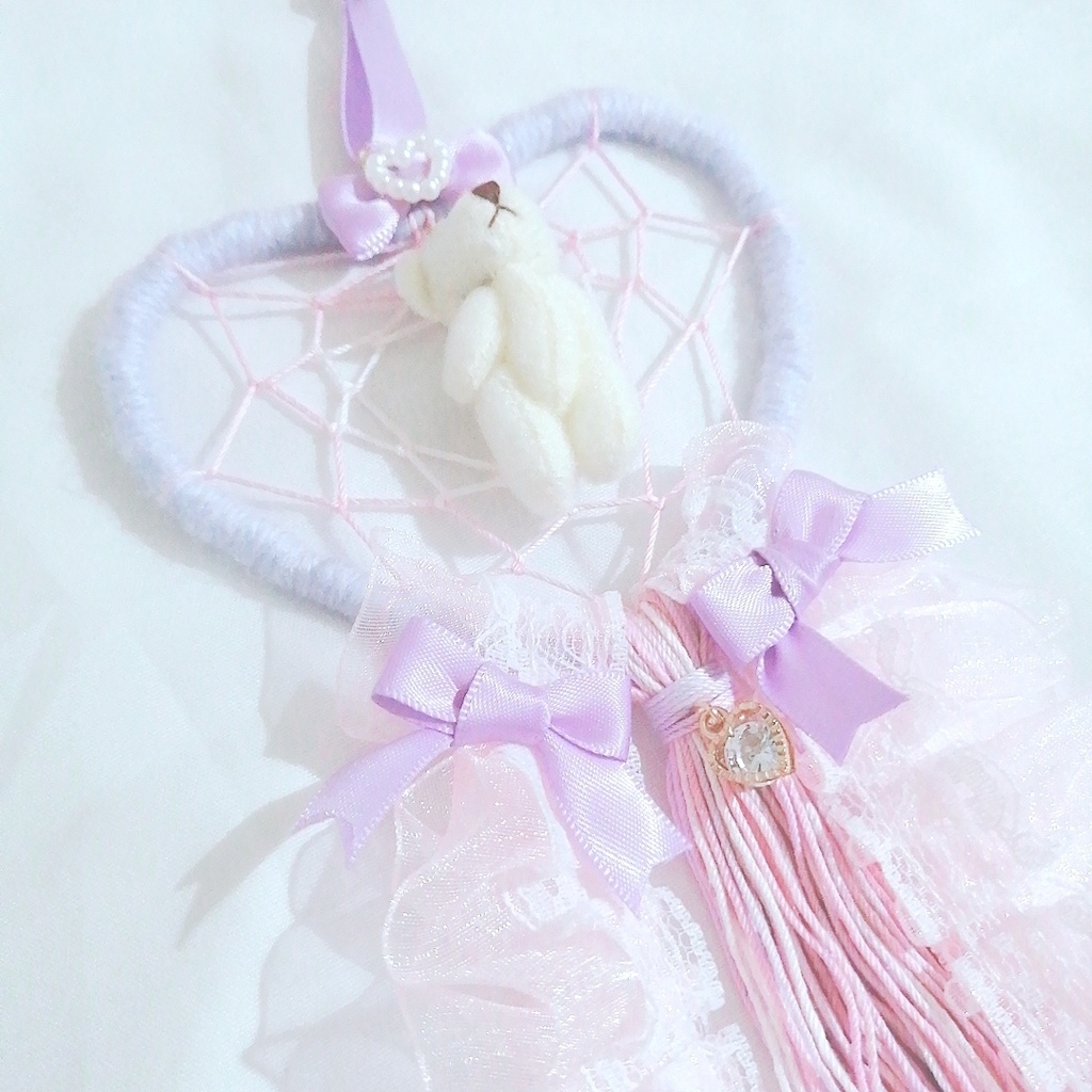 くまさんのドリームキャッチャー(ラスト1点/パープルのみ)