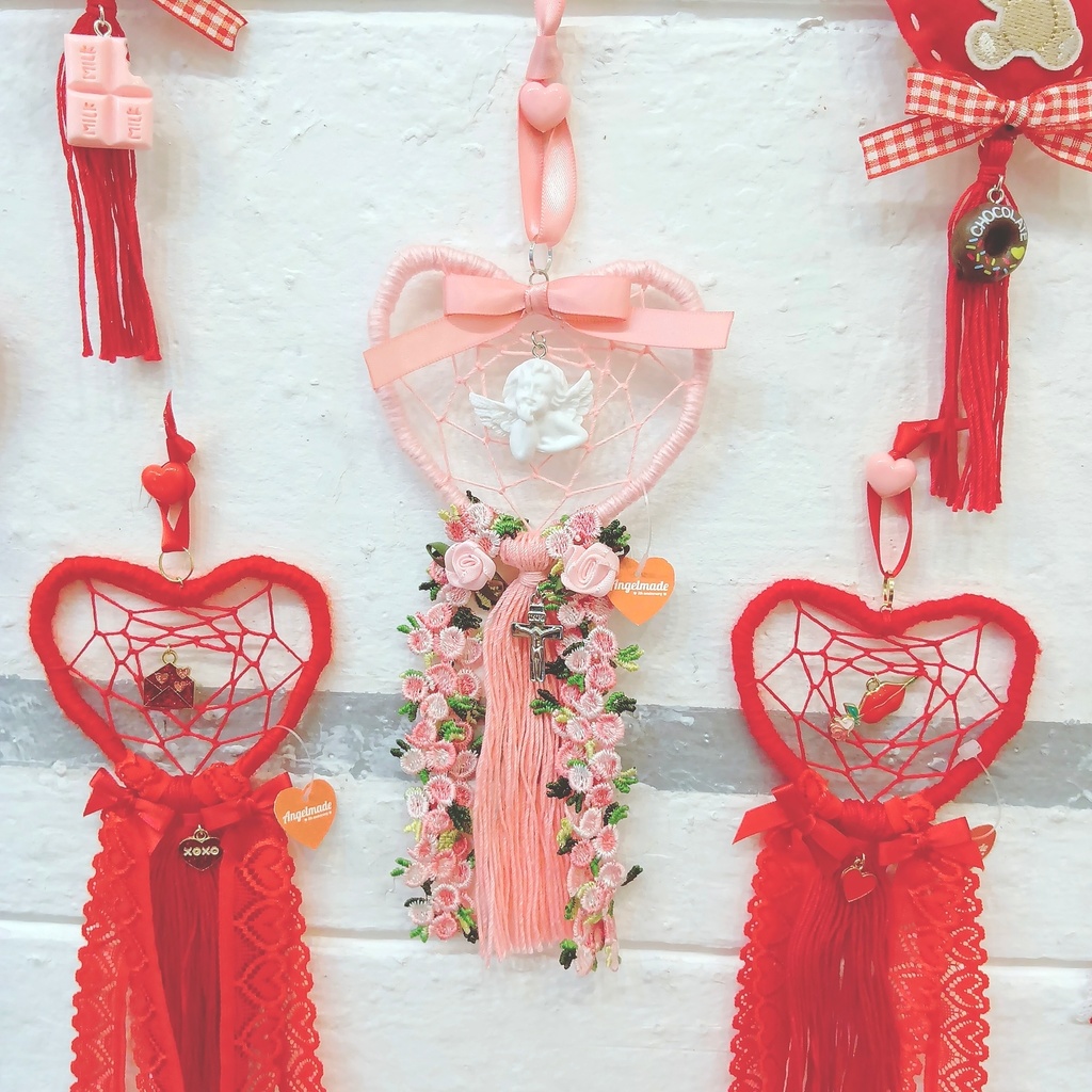 ミニドリームキャッチャー(天使×十字架)