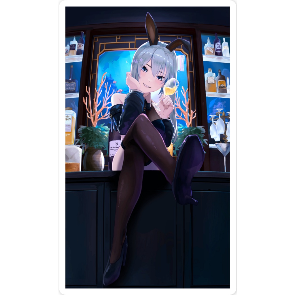 【通常版】アズラ・リゼル チャンネル登録者500人記念グッズ(スマホステッカー)