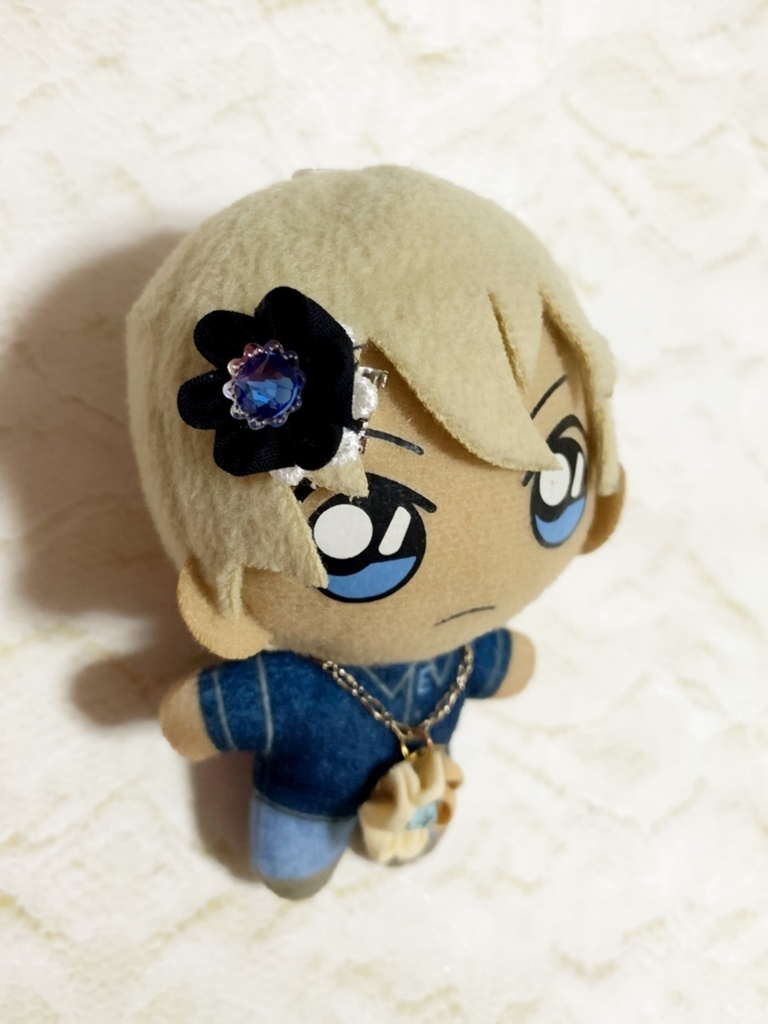 つまみ細工のぬいサイズクリップ(黒)1.5cm