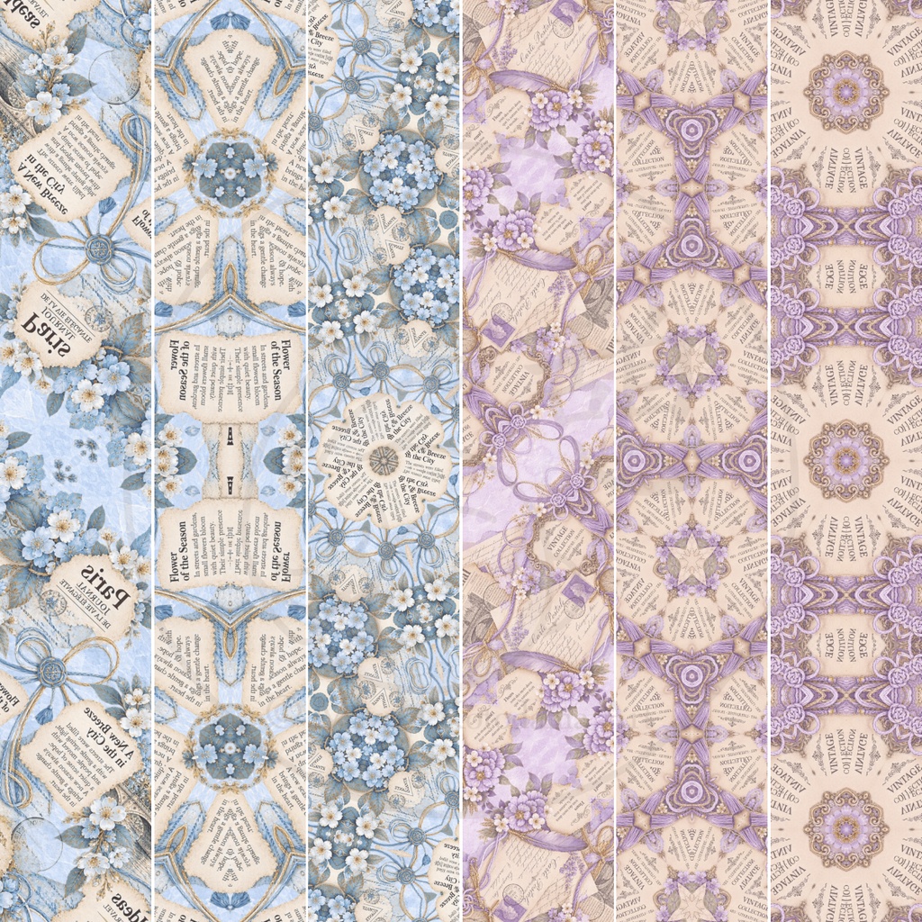 Washi Newspaper Mizuhiki|英字新聞風×水引×和紙風 デジタルペーパー15柄|A4付き|商用利用OK