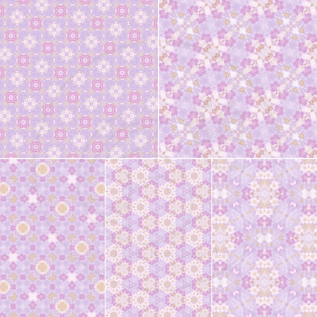 Soft Modern Chiyogami|和モダン千代紙風デジタルペーパー15柄|3600px・300dpi・A4印刷用|商用利用OK