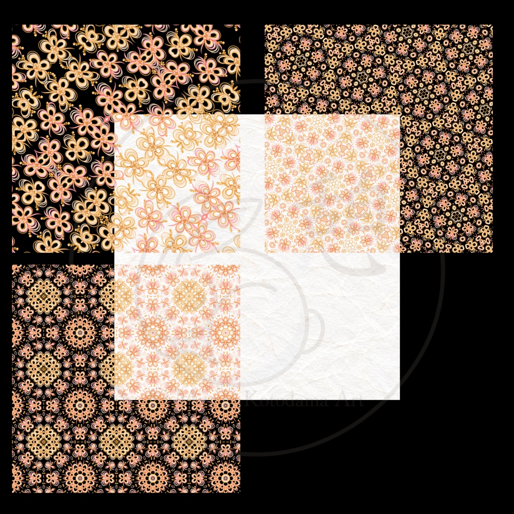 MUSUBI IRO|水引コラージュ素材21ファイル|透明PNG9点・和紙背景4点・完成版4柄・A4付き|商用利用OK