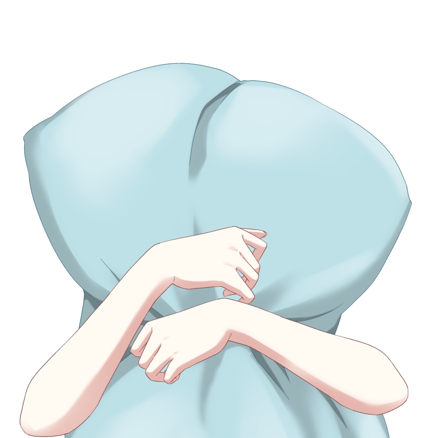 【Vtuber素材】枕をぎゅっとする素材 −高画質+商用利用権-