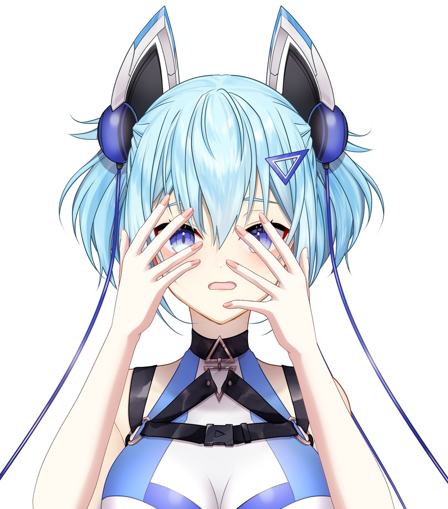 【Vtuber素材】指の隙間からこちらを見る素材−高画質＋商用利用権-